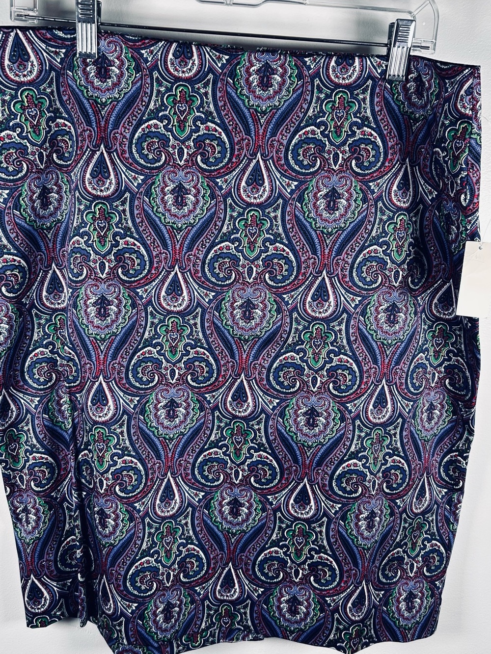 Talbots Paisley Print Cotton Pencil Skirt SZ 16p NWT